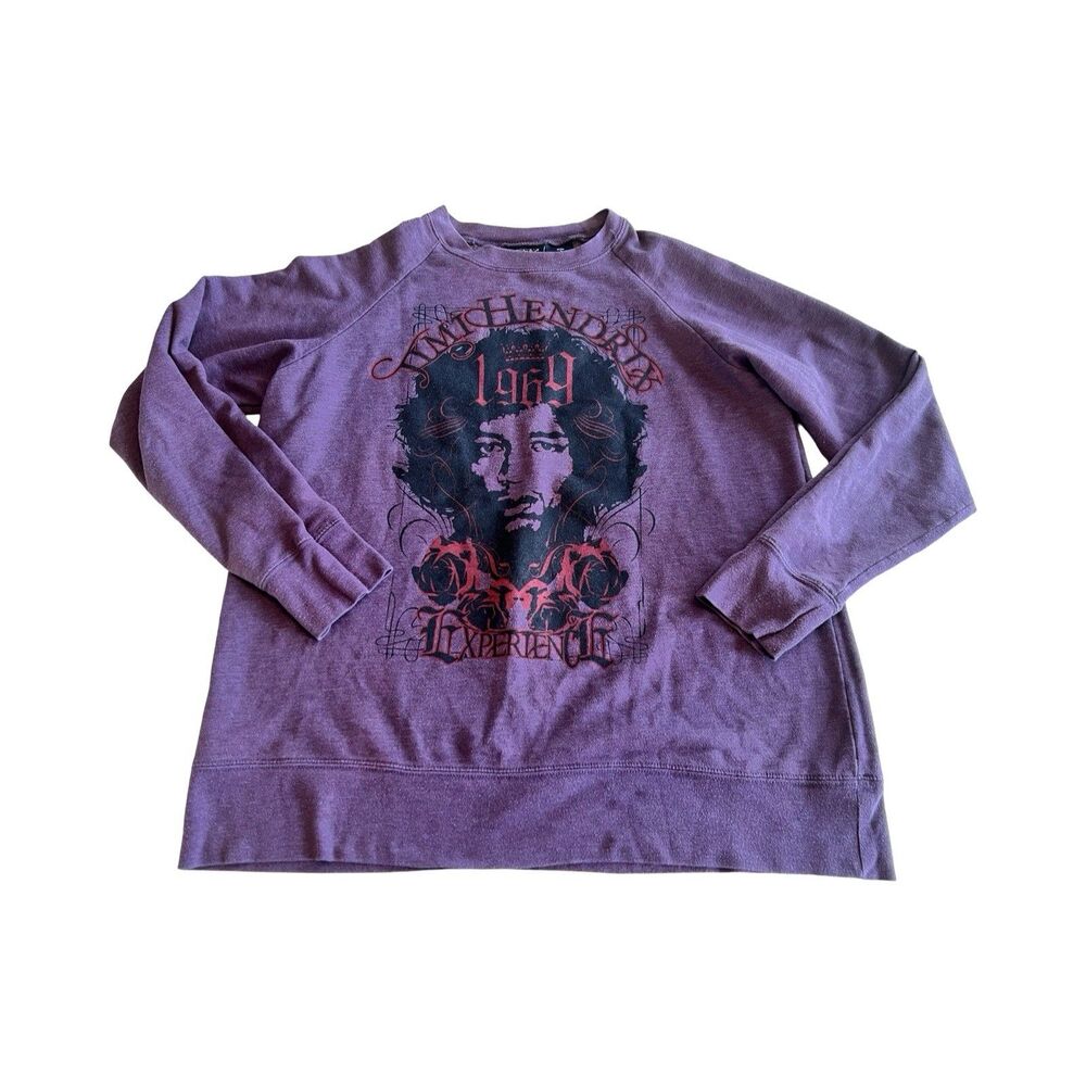 JIMI HENDRIX 1969 Experience Sweatshirt PURPLE HAZE Adult Large 2012 Retro‎